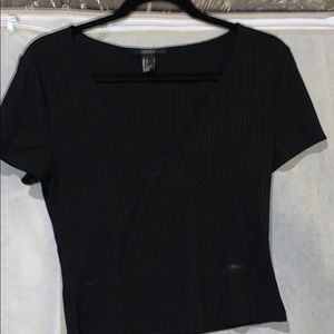 Forever 21 short Sleeve T-Shirt Crop Trop